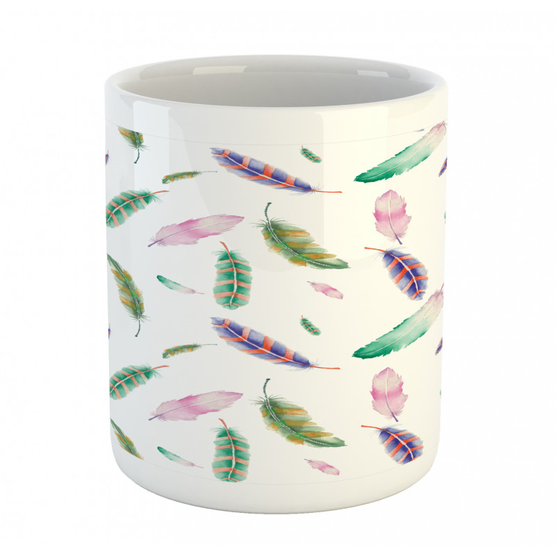 Pastel Colored Feathers Mug