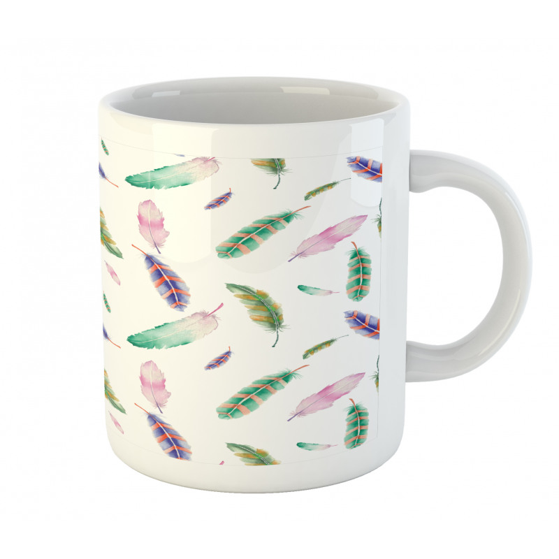 Pastel Colored Feathers Mug