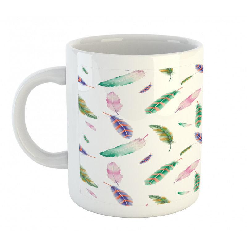 Pastel Colored Feathers Mug