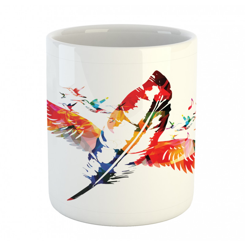 Feather with Wings Birds Mug