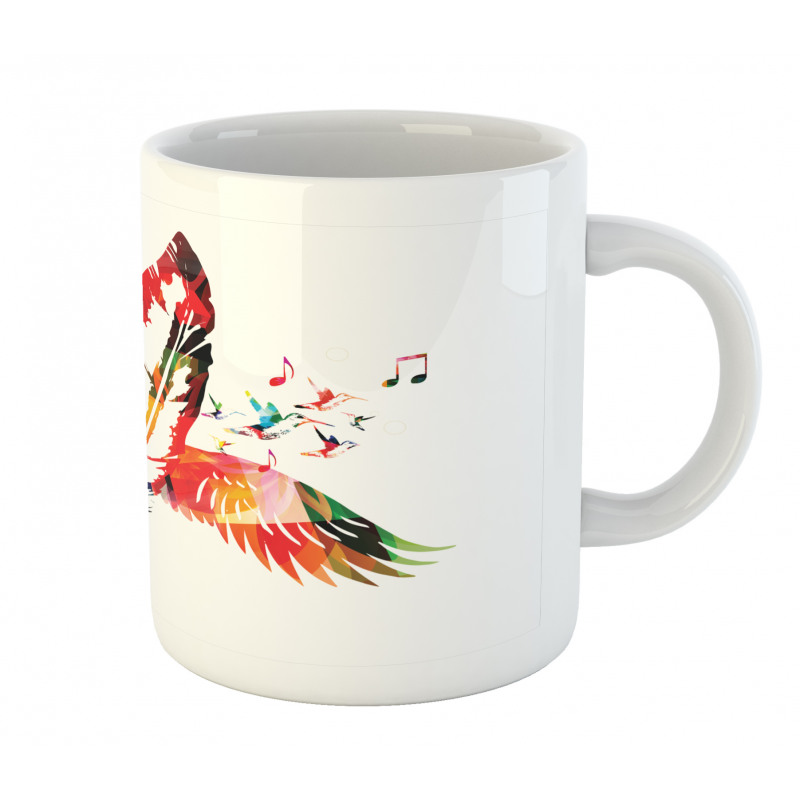 Feather with Wings Birds Mug