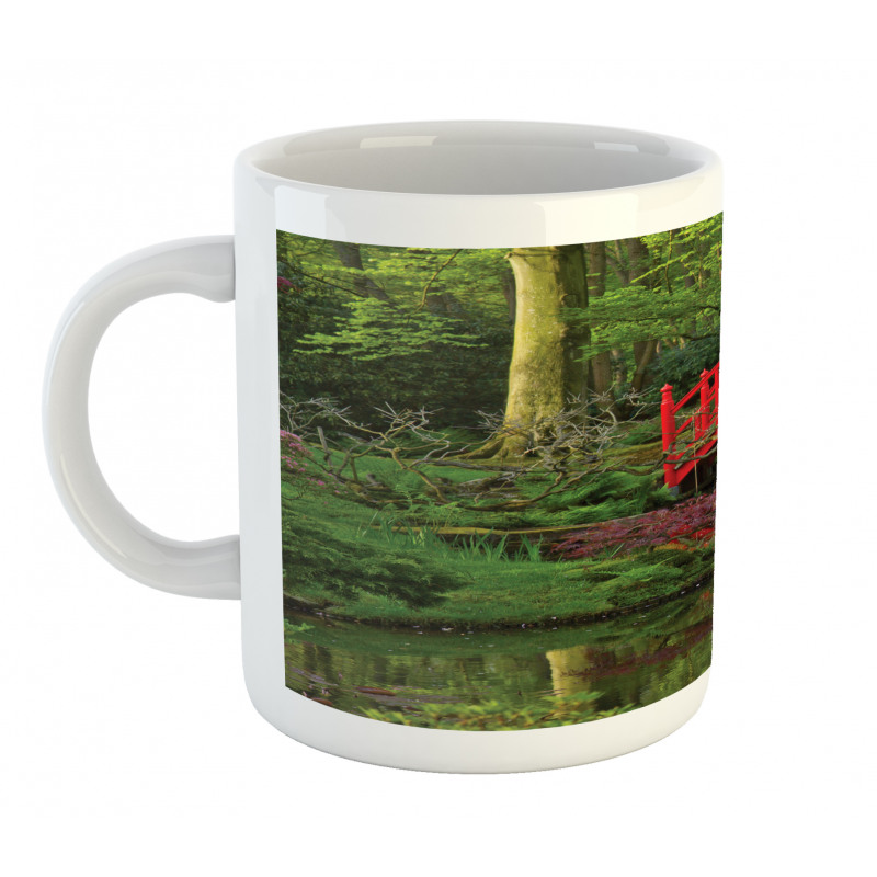 Chinese Bridge in a Forest Mug