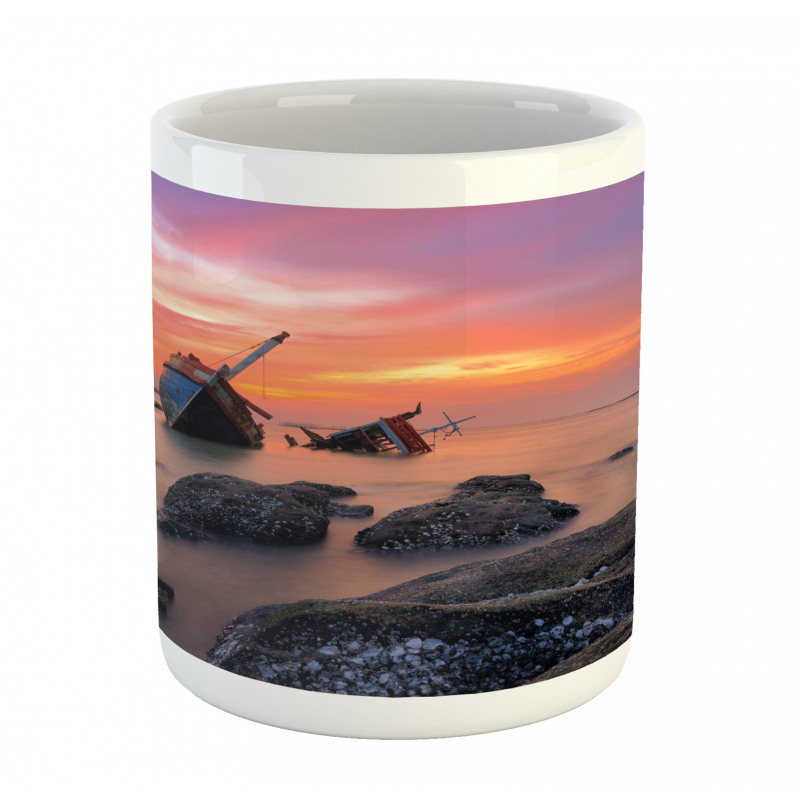 Foggy Water Sunset Mug