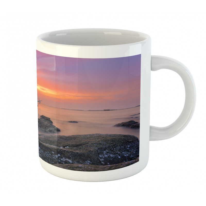 Foggy Water Sunset Mug