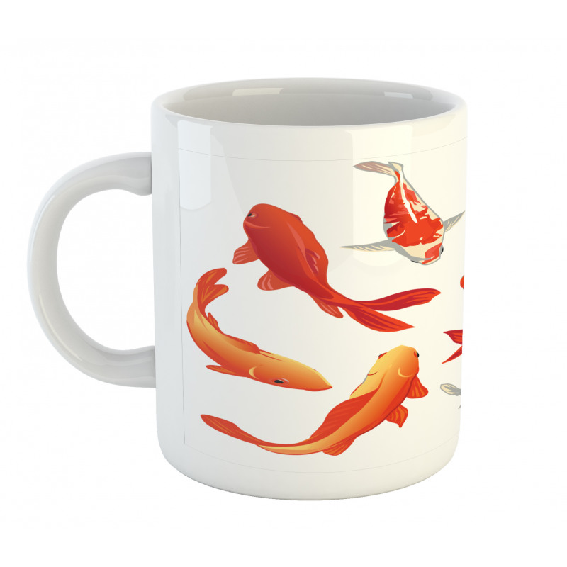 Koi Shoal Chinese Animal Mug