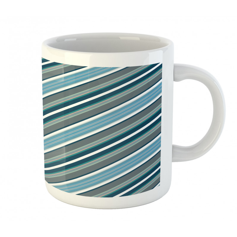 Grey and Blue Diagonal Mug