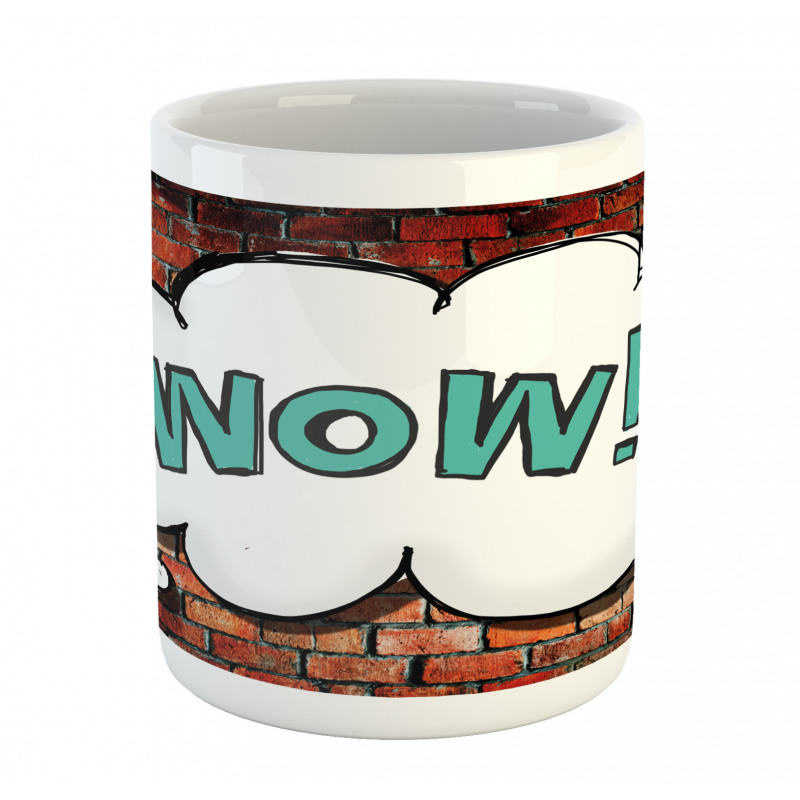 Words Cracked Brick Wall Mug