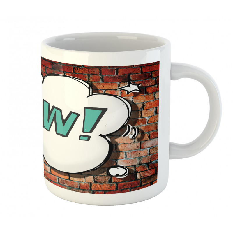 Words Cracked Brick Wall Mug