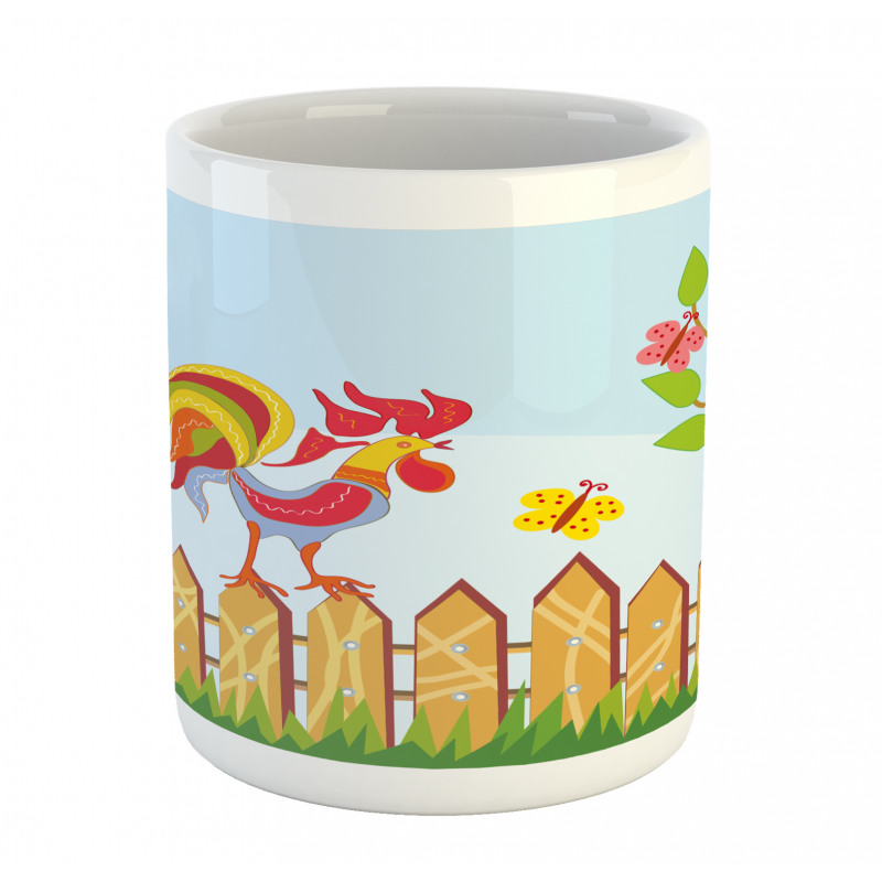 Tree Butterfly and Flower Mug