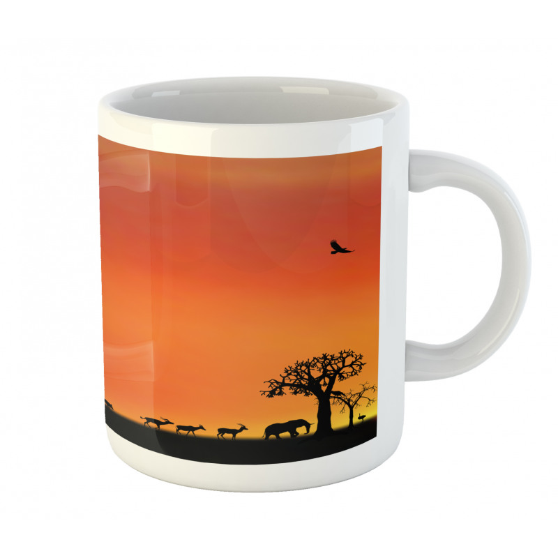 Safari Sunset with Gull Mug