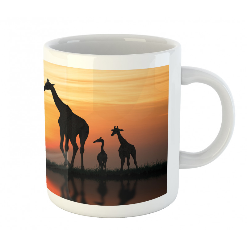 Giraffe in Wild Forest Mug