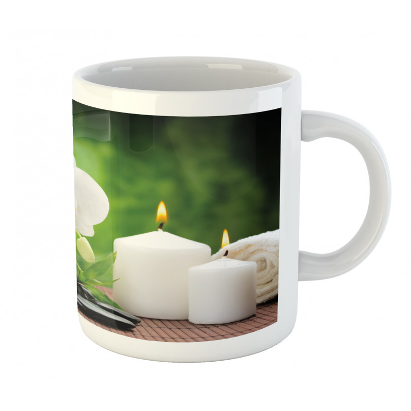 Romantic Zen Stone Orchids Mug