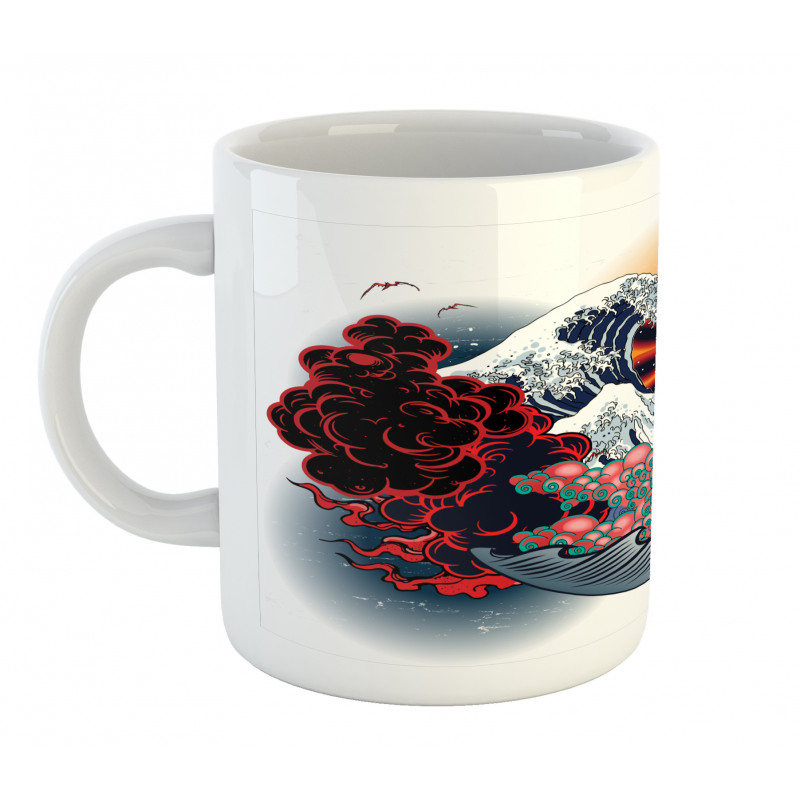 Japanese Style Waves Mug