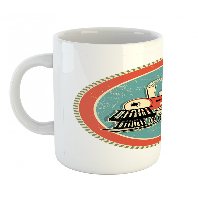 Retro Train Art Mug