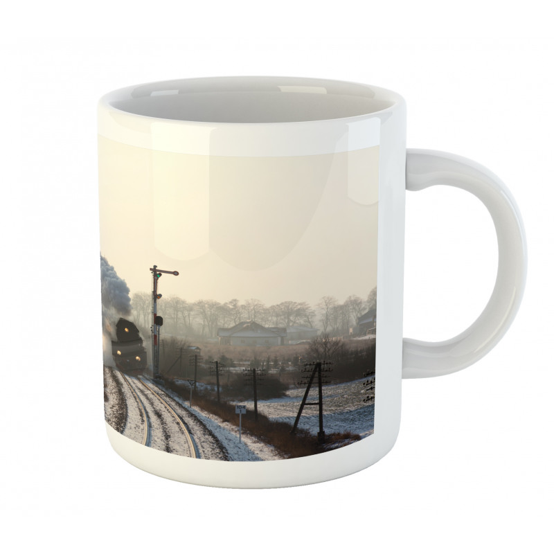 Train Snowy Scene Mug