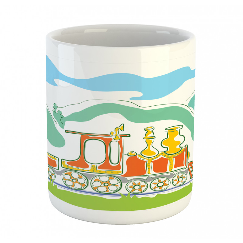 Small Old Train Mug