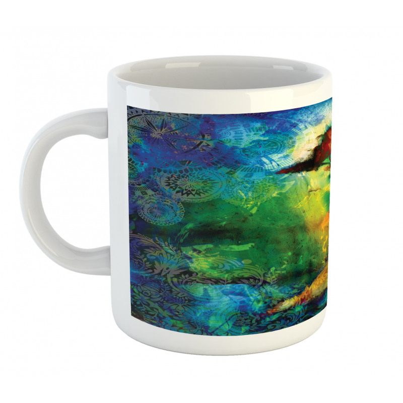 Eastern Grunge Trees Mug