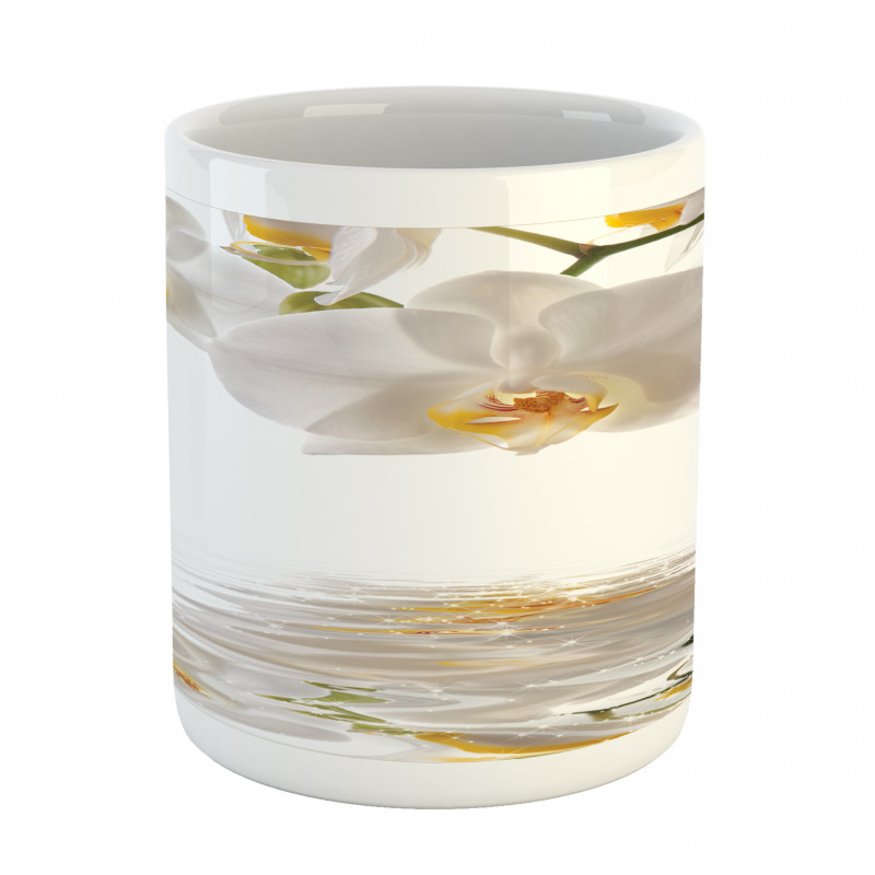 Orchids on Rippling Water Mug