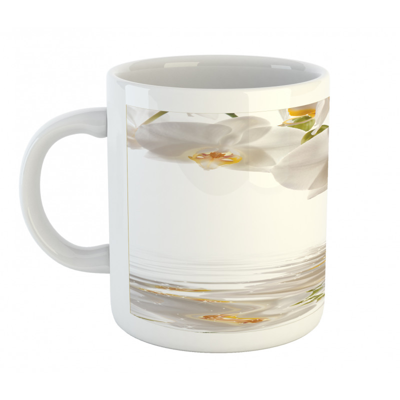 Orchids on Rippling Water Mug