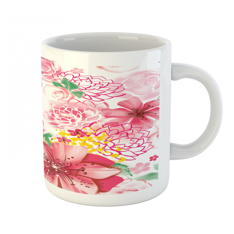 Flowers and Dots Mug