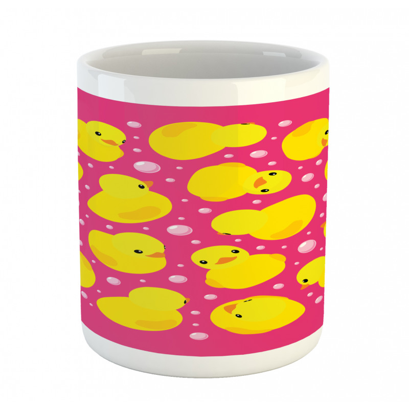 Bubbles Hot Pink Mug