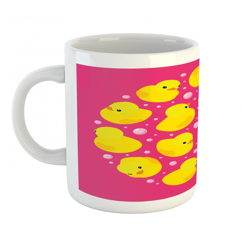 Bubbles Hot Pink Mug