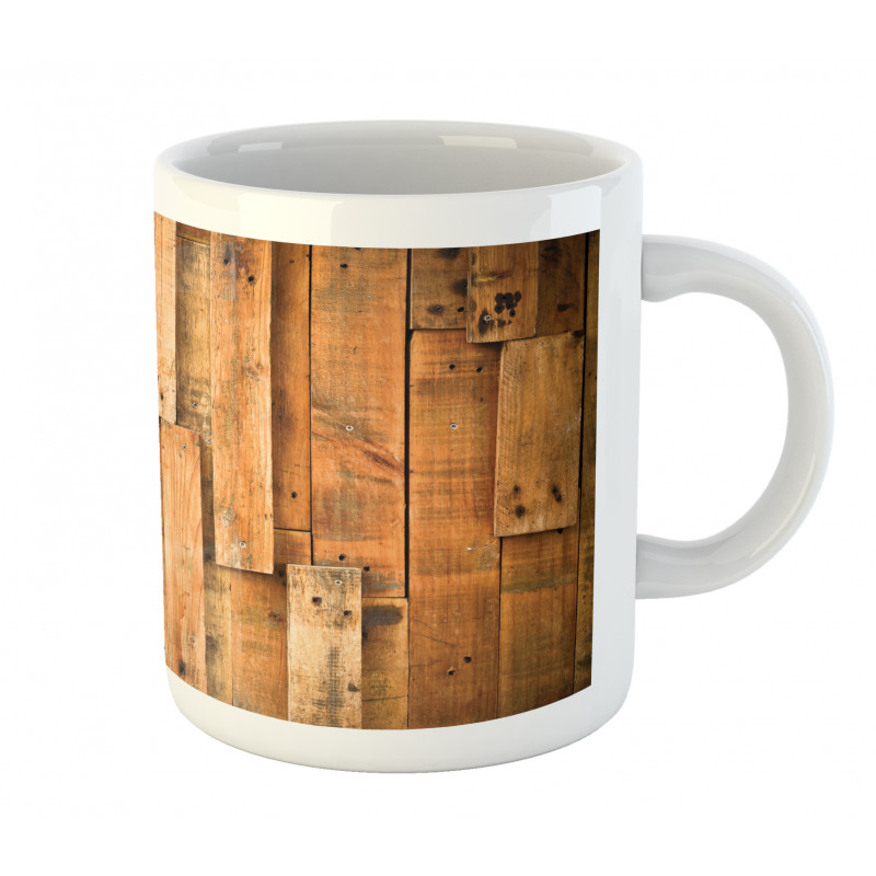 Lodge Wall Planks Print Mug