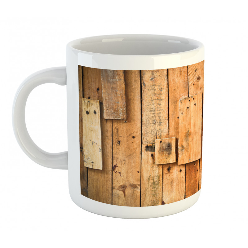 Lodge Wall Planks Print Mug