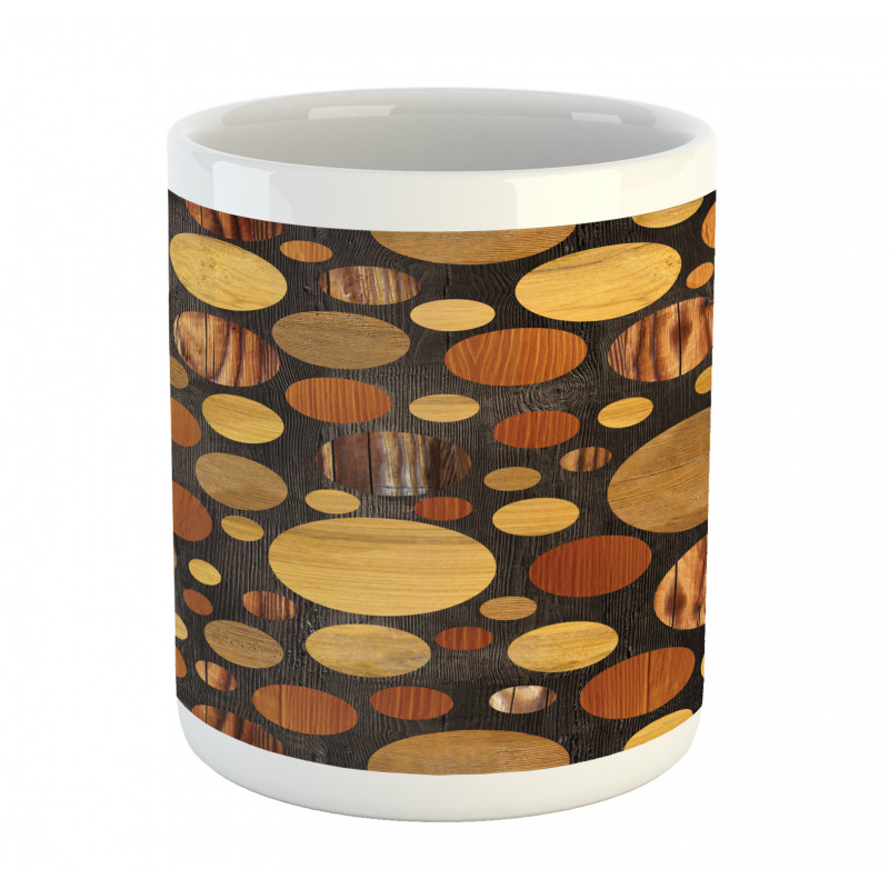 Brown Abstract Circles Mug