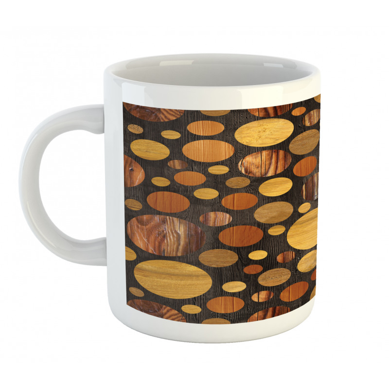 Brown Abstract Circles Mug