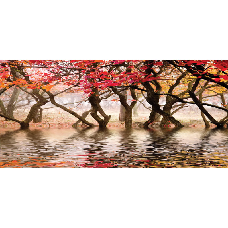 Fall Season River with Trees Mug