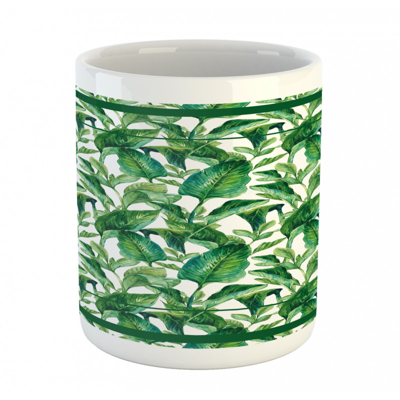 Large Tropical Leaves Mug