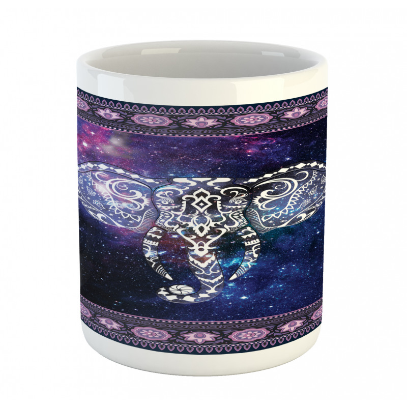 Space Galaxy Elephant Mug