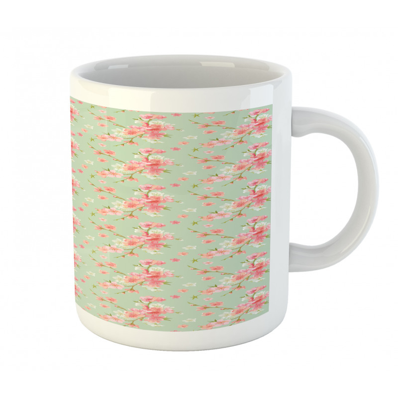 Retro Spring Blossoms Mug