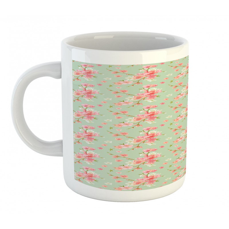 Retro Spring Blossoms Mug