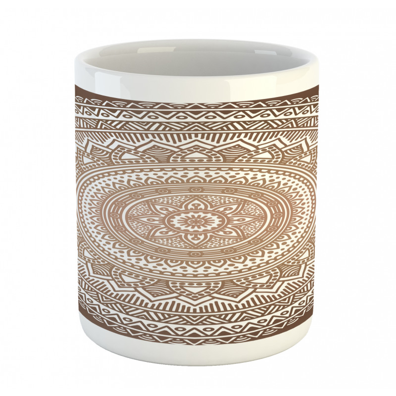 Detailed Round Flower Mug