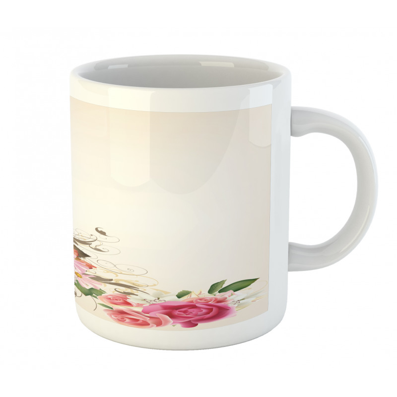 Flowers and Music Notes Mug