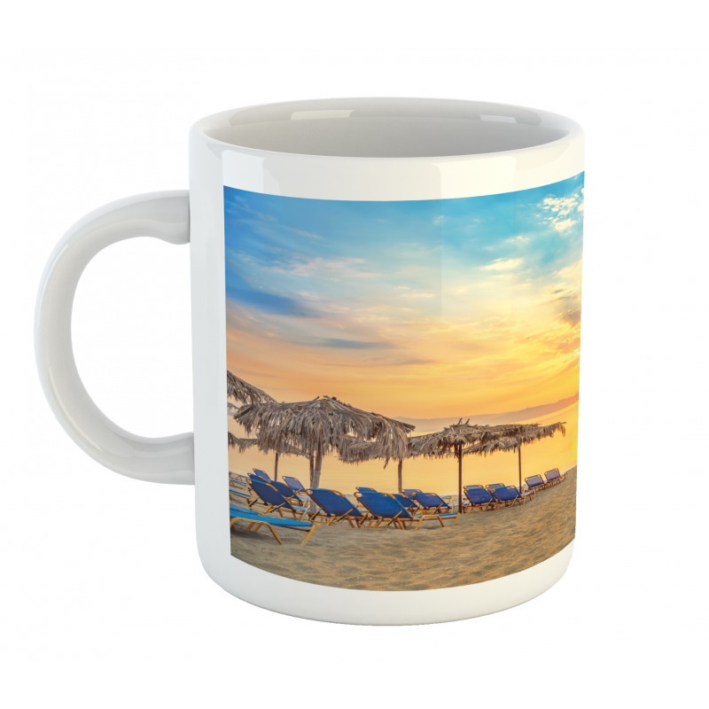 Sandy Beach with Sunrise Mug