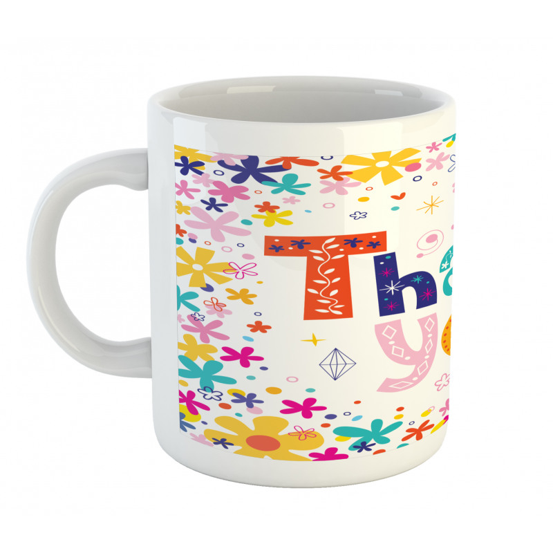 Words with Blossoms Mug