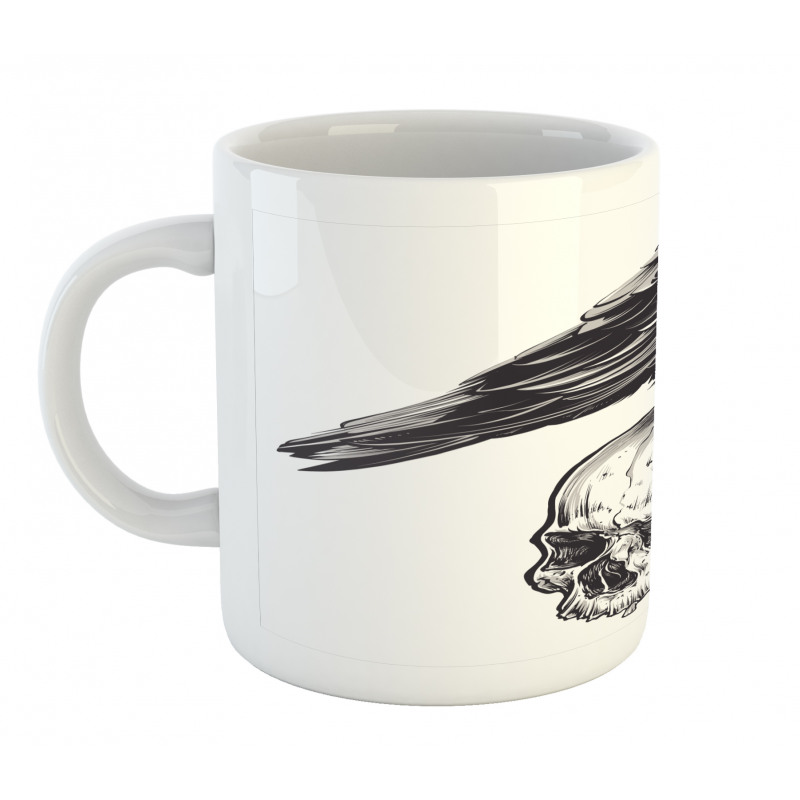 Sketchy Old Skull Image Mug