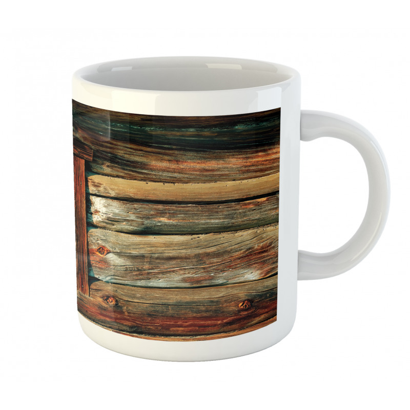 Wooden Pattern Window Mug