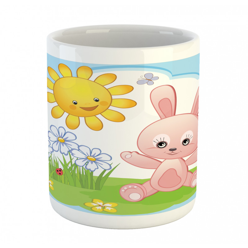 Rabbit in Garden Mug