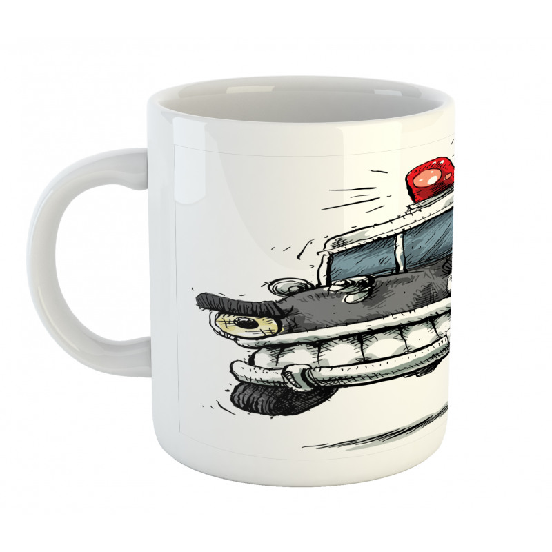 Police Car Art Image Mug