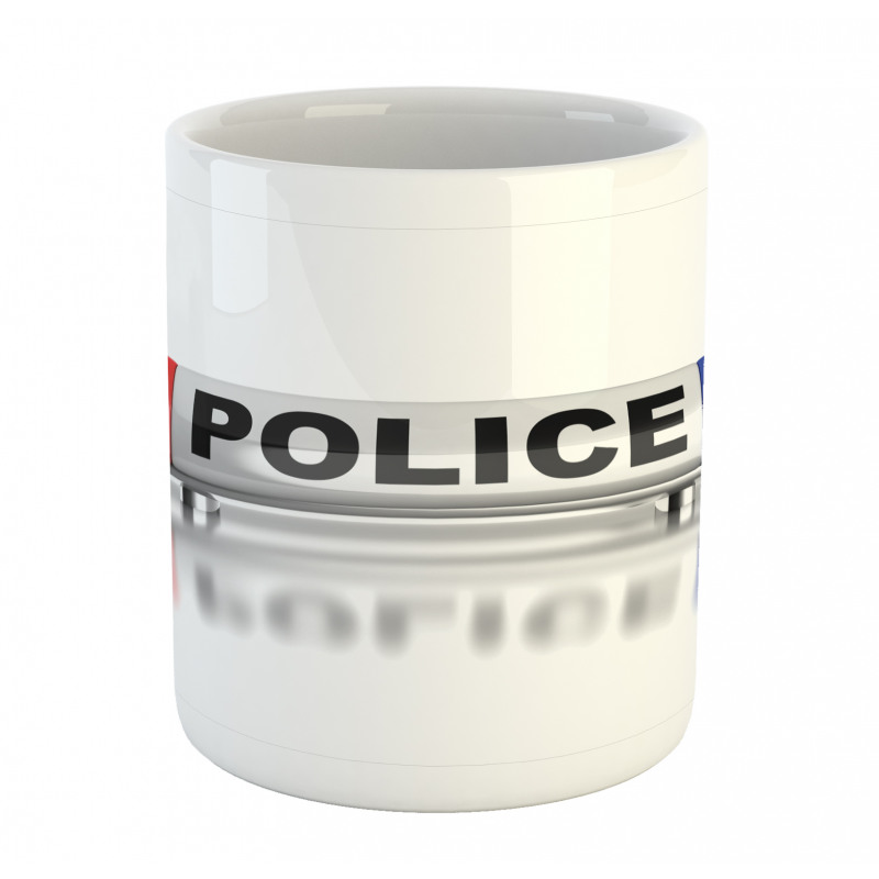 Police Car Sirens Blue Mug