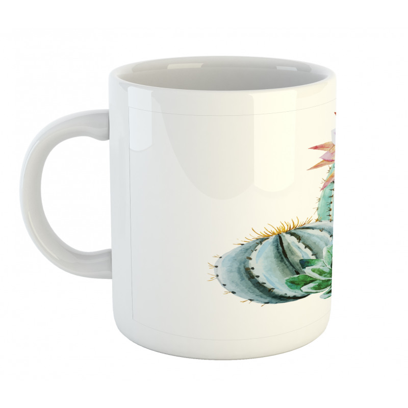 Cactus Flower and Spike Mug