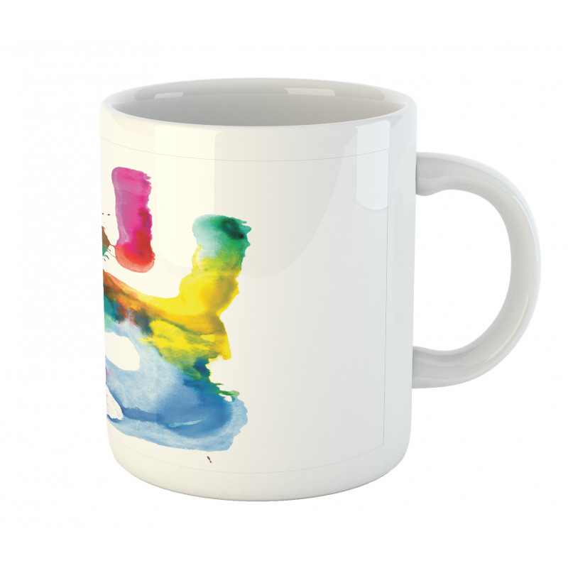 Colored Human Hand Mug