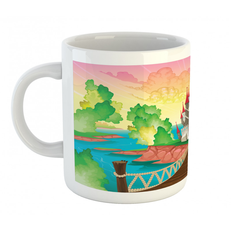 Wooden Bridge and Bird Mug