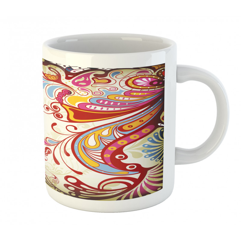 Flower Bouquet Paisley Mug