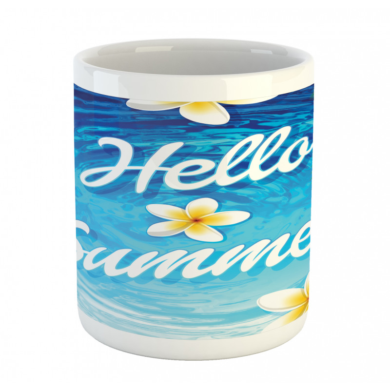 Palm Leaves Plumeria Mug