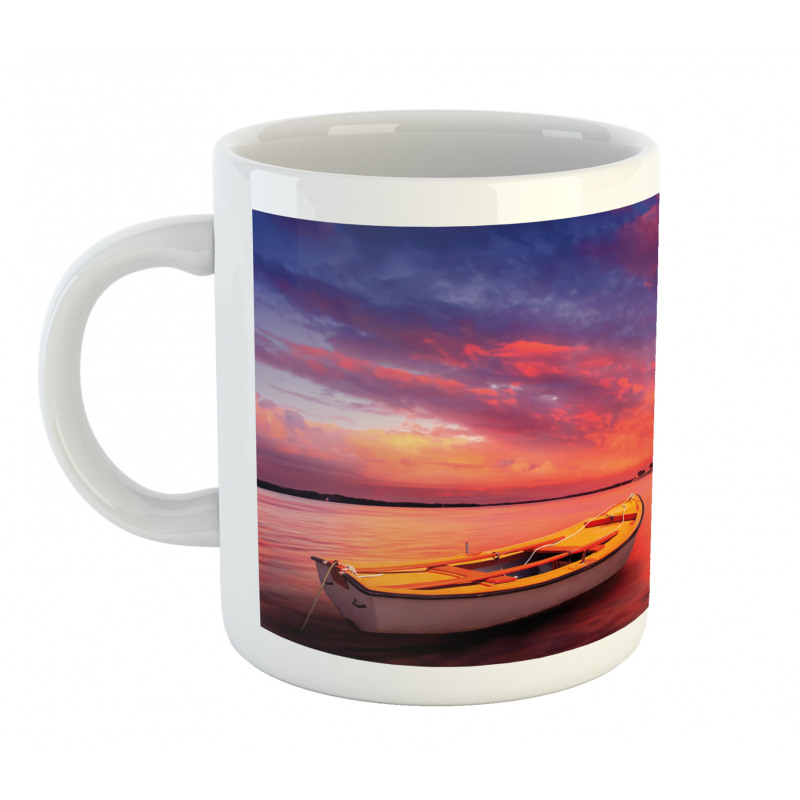 Sea Coast with a Rowboat Mug